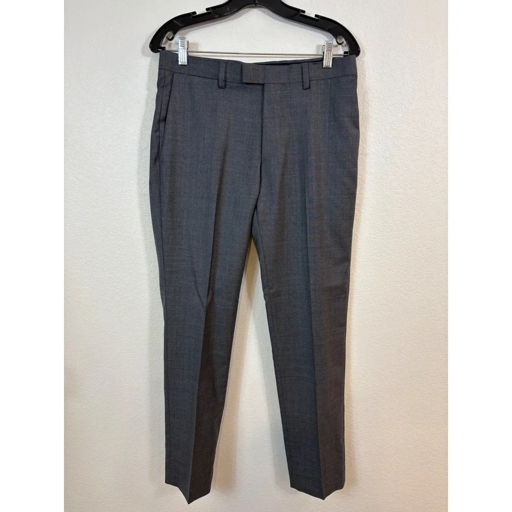 Banana Republic Suit Men 40S 32x29 Grey Slim Fit Marzotto Wool Blazer Pant